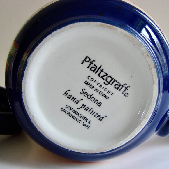 Pfaltzgraff Set of 2 Coffee Mugs Sedona Colourful Splatter Oversized Large - Picture 10 of 10